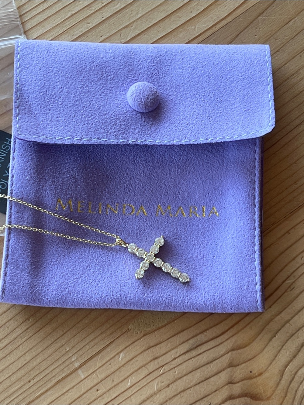 Melinda Maria “Oh She Fancy” Small Cross Necklace